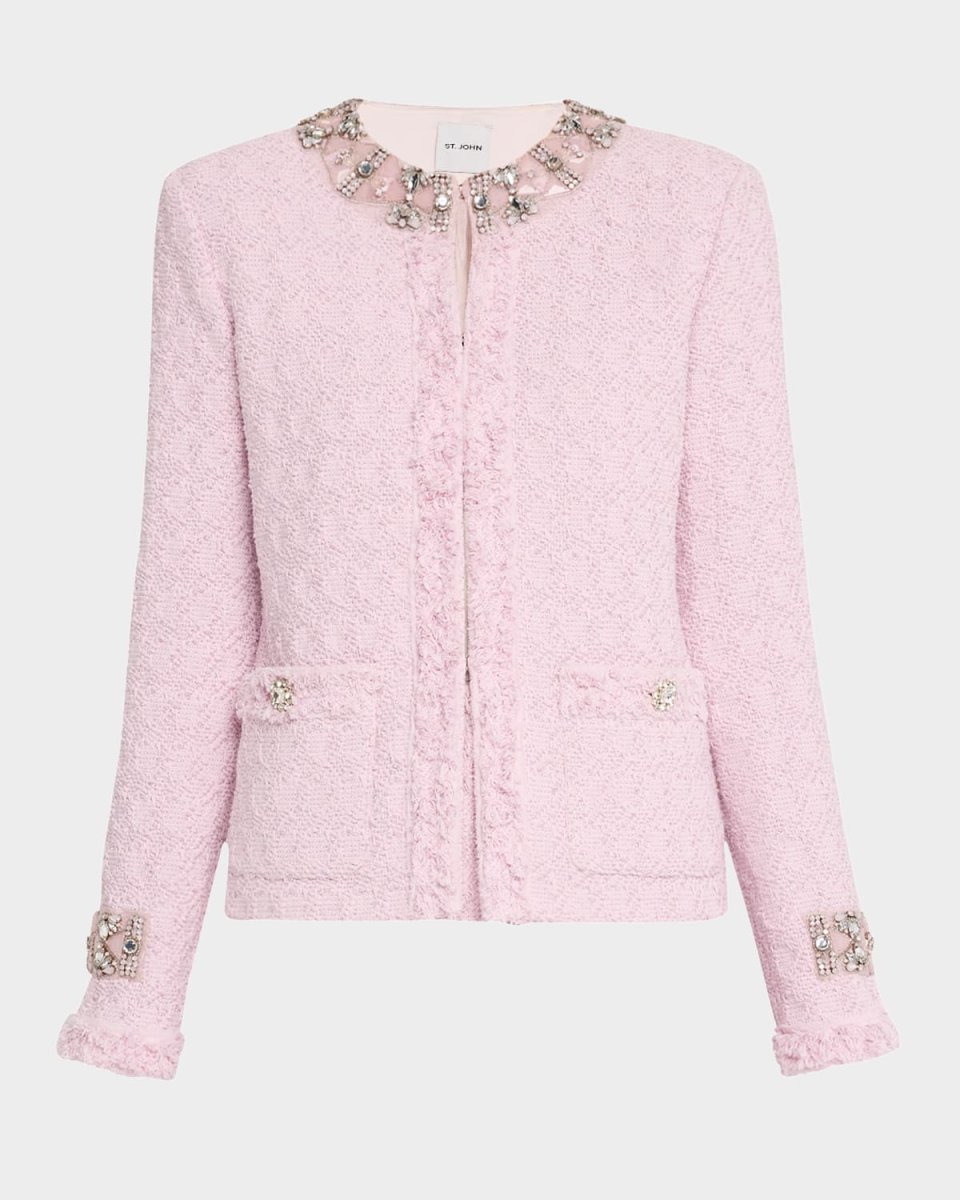 Crystal Metallic Honeycomb Stretch Jacket